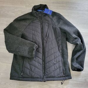 Apt. 9 men's medium NWT fleece lined black fuax fur coat